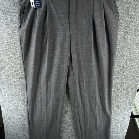 NWT Ralph Ralph Lauren 36x30 Gray Glen Plaid Dress Slacks Pants Polyester Blend - Picture 1 of 14